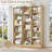 Wakil 74"H X 59"W 6-Tier Large Wood Storage Bookcase-1505956703