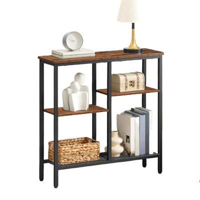 Dadash 29.5" Small Console Table with Metal Mesh Shelf