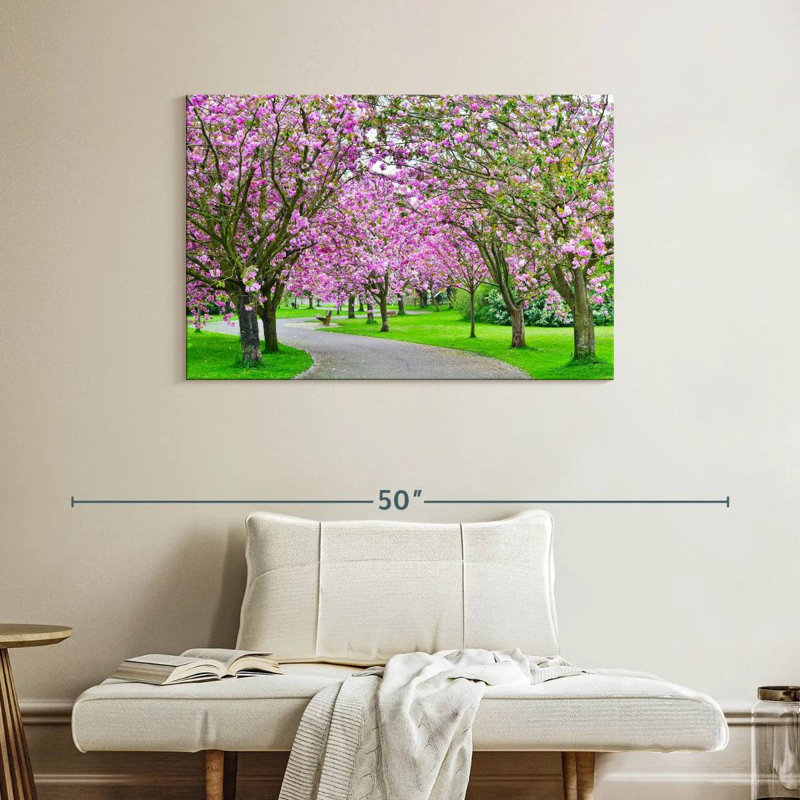 Harnek Sakura Path, 26" H x 39" W