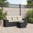 Vidaxl Garden Sofa Set Black Poly Rattan Large Modular