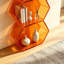 Bibliothèque orange hexagonale en acrylique-1584382395