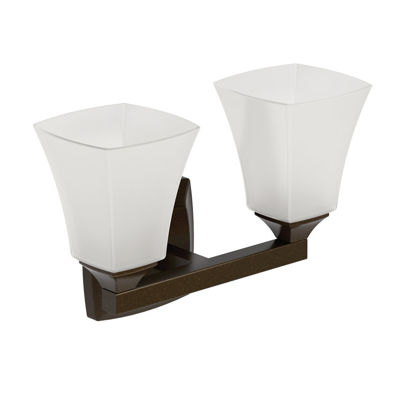 Éclairage pour meuble-lavabo 2 lumières Voss, Bronze huilé