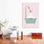 Llama Enjoying Bubble Bath by Big Nose Work - Print on Canvas-478266462-488253600