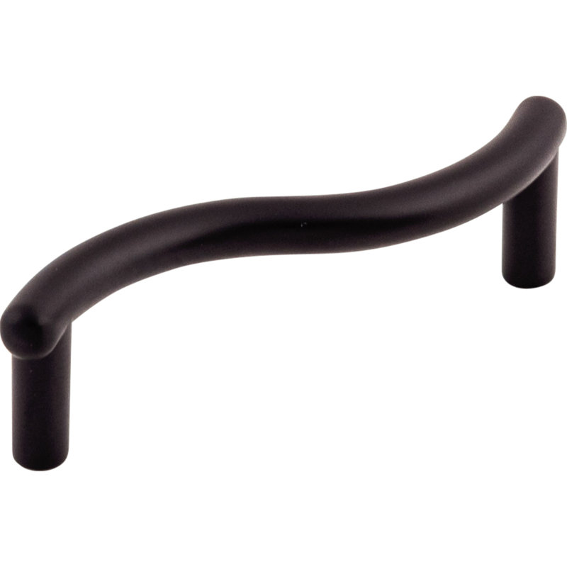 Spiral Bar Pull, Flat Black, 3" Center to Center