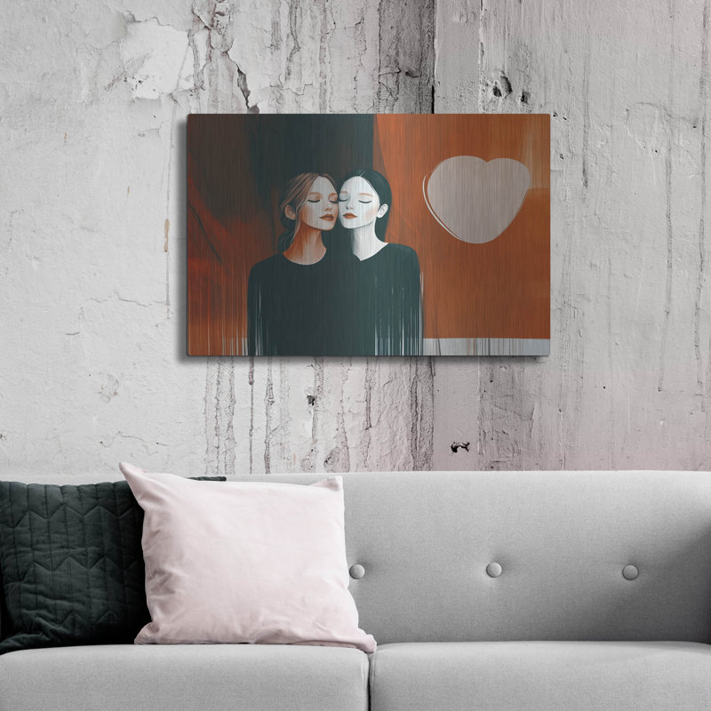  «Love Her» par Ann Klee, art mural en métal, 36 po x 24 po
