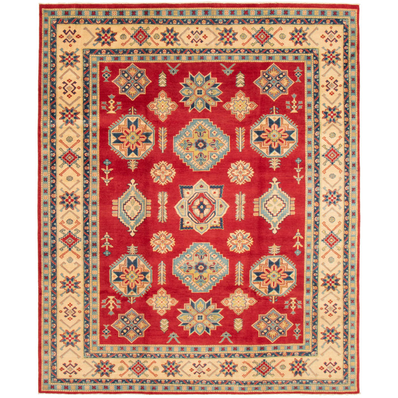 Tapis rouge foncé Finest Gazni 7 pi 10 po x 9 pi 8 po