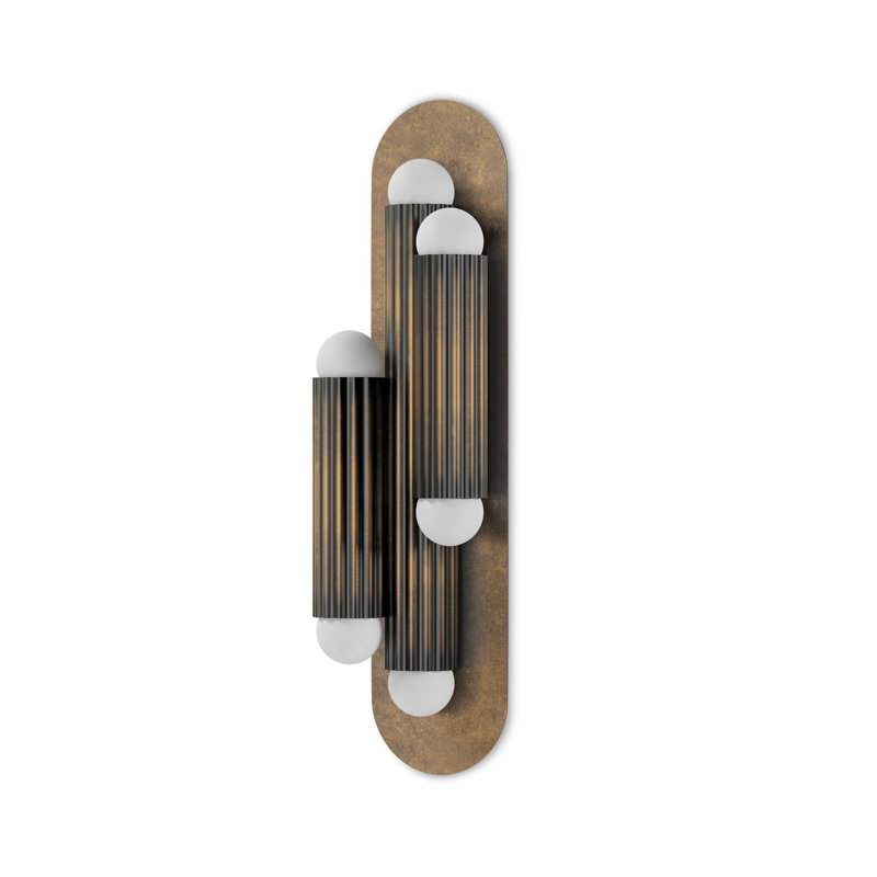 Vesta Triple Sconce, Heritage Bronze Brass