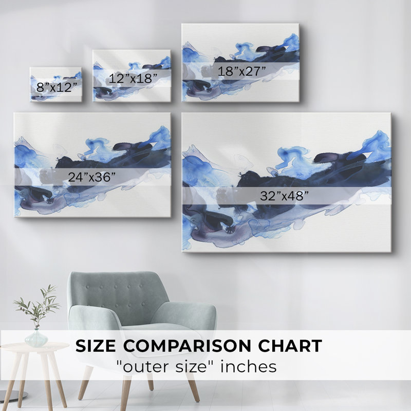 Azul Wave II -Gallery Wrapped Cavas, 12" H x 18" W