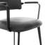 Windsor Modern Dining Chair With Twisted Armrests, PU Upholstered-734504455