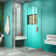 Unidoor Plus 53.5" W x 30.375" D x 72" H Frameless Pivot Rectangle Shower Enclosure with Fixed Panel