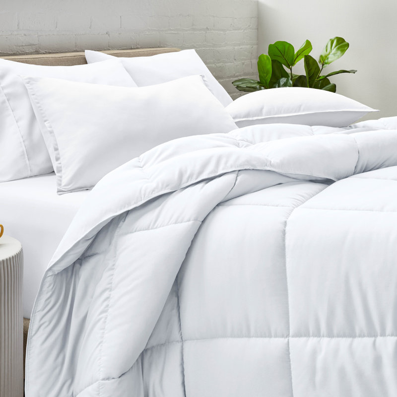 Ultra-Soft All Season Comforter Set, Twin Comforter + 1 Standard Sham, White