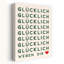 «Gla & Frac14; Cklich Wegen Dir Heart», impression d'art moderne romantique minimaliste-1474137738
