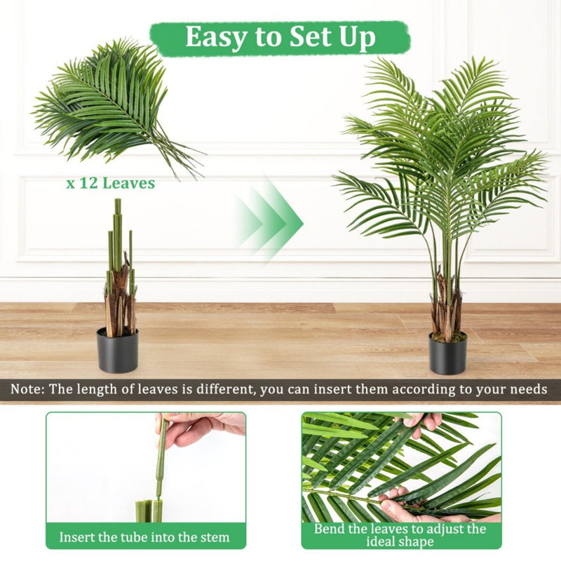 128cm Faux Palm Tree