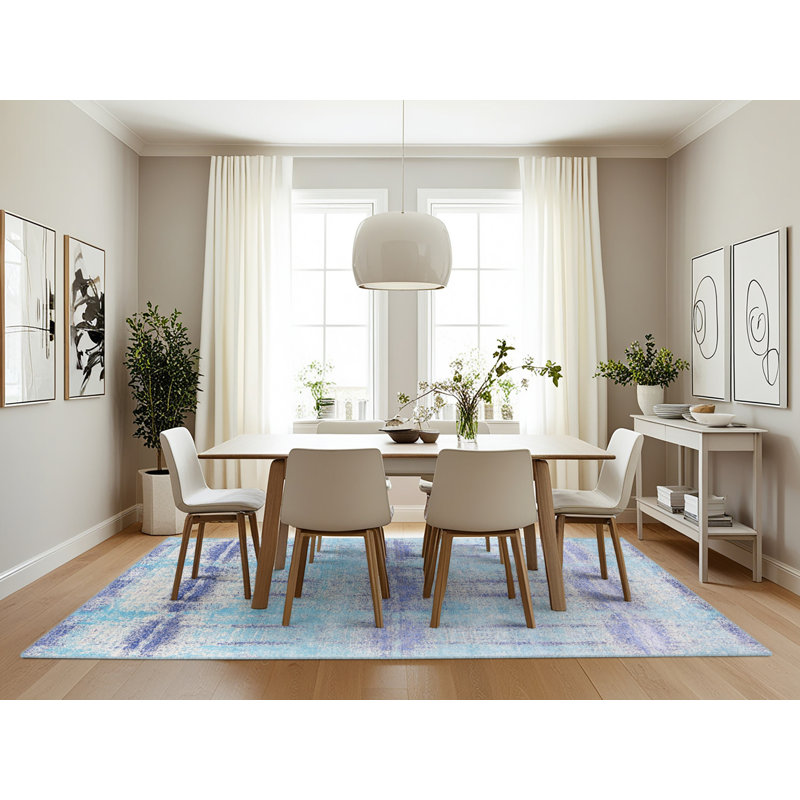 Tapis oriental mauve / bleu, Rectangle 7 pi x 10 pi