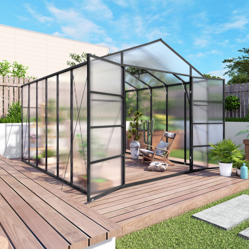 Serre en polycarbonate, serre pour la cour extérieure