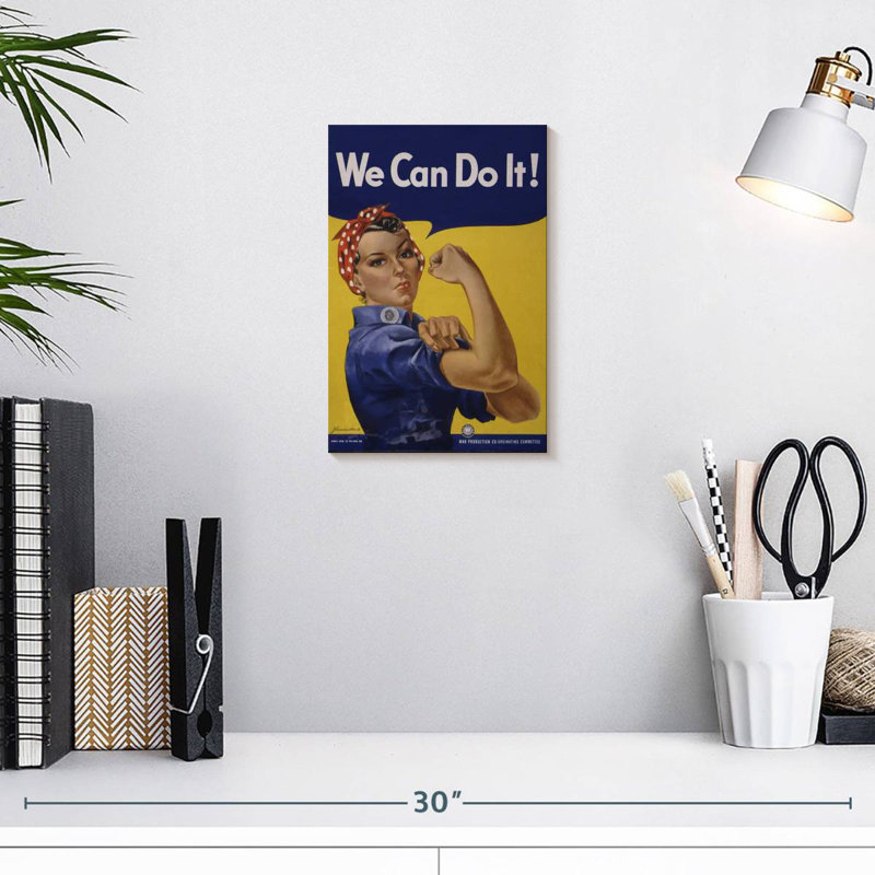 Citation de Tergel sur le féminisme «We Can Do It», H 12 po x l 8 po