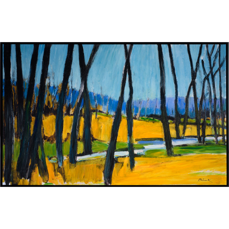 Yellow Landscape Print by Lawrence Behunek