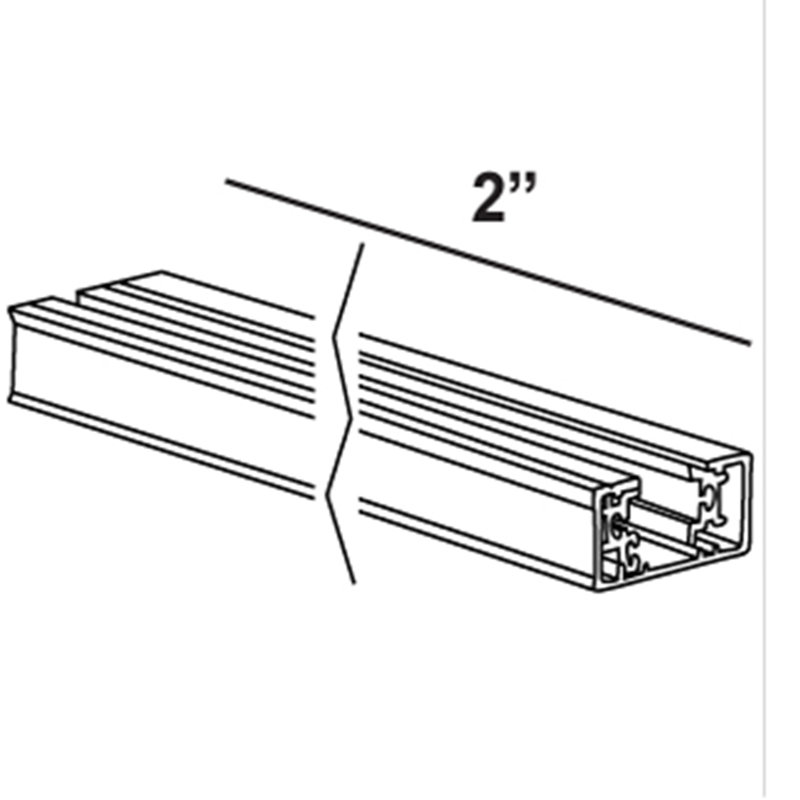 Rail simple 24 po 24 po, Noir