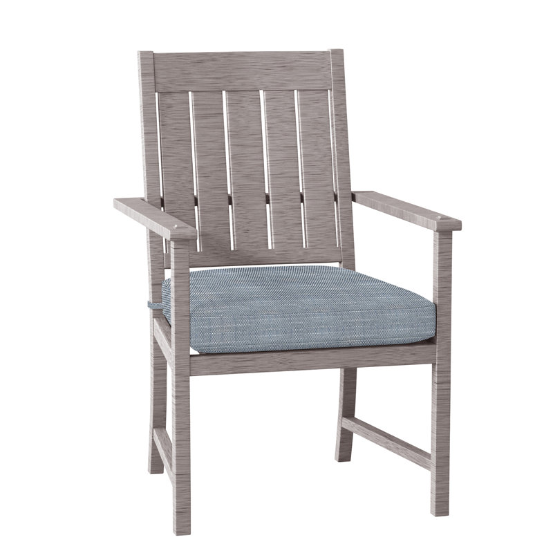 Croquet Patio Dining Armchair with Cushions, Oyster, Rollo Chambray, No Welt
