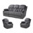 Acklen Recliner Sofa Couch, Sofa Recliner With Cup Holders, Comfy Couch With Dual Wingback Recliner And Chair For Living Room, Oversized Recliner Set-125153978-125153973