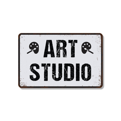 Art Studio 18 Inch x 24 Inch Novelty Aluminum Sign