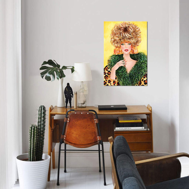 « confortable sonia rykiel », impression sur toile, H 40 po x l 26 po x P 1,5 po, Toile tendue, Pas de tapis