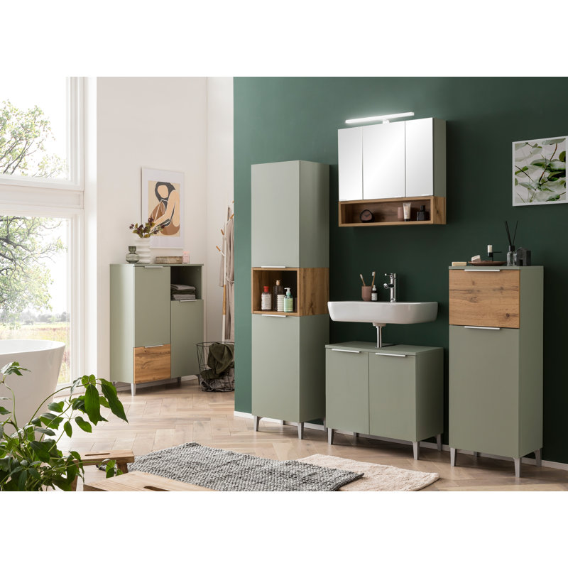 Ljuba 63.5cm Bathroom Vanity Base Only in Pistachio/Oak