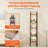 Metal Bookshelf Rustic Bookshelf 5-Tier for Living room Bedroom & Office
