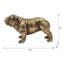 Figurine réaliste de bouledogue français vintage avec finition cuivre