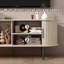 Meuble télé, console télé moderne avec compartiment de rangement et porte coulissante pour salon, chambre à coucher, bureau