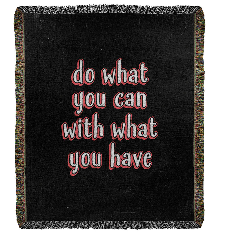 Hand Woven Throw Blanket, 52" L x 37" W, Red