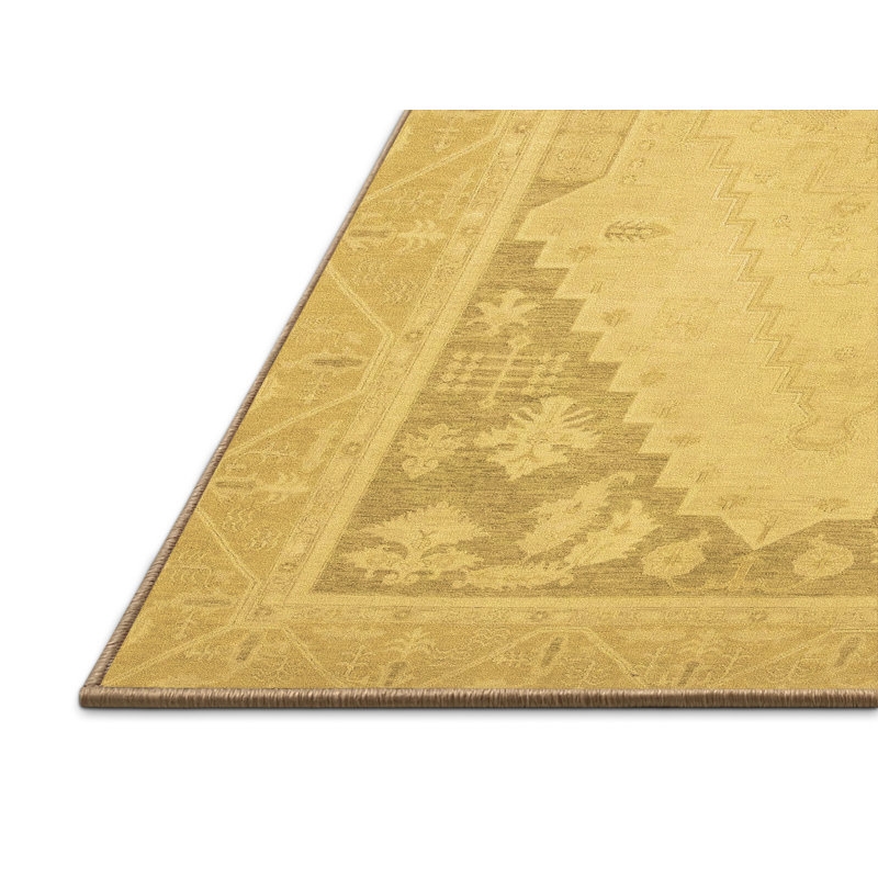 Tapis oriental oriental beige 7 pi x 9 pi fabriqué à la machine