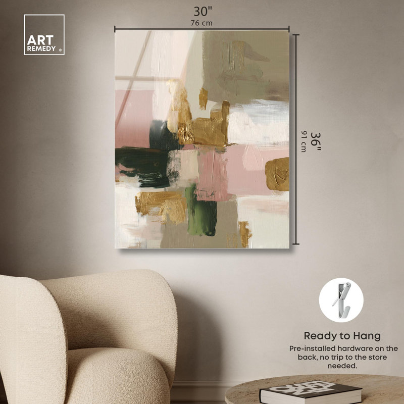 «Tender Touch II», reproduction d'art acrylique sur toile par Art Remedy, H 36 po x l 30 po
