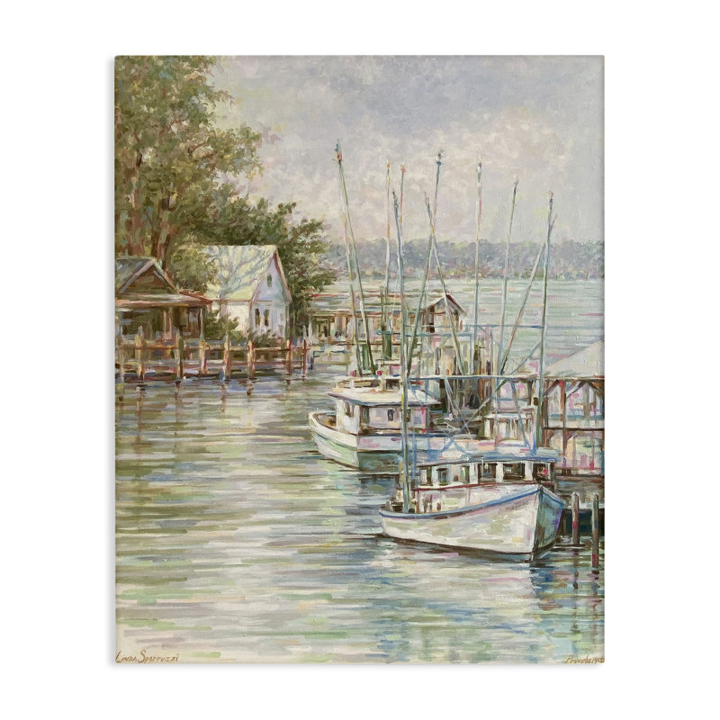 Art mural sur toile Noon at Shem Creek, H 30 po x l 40 po