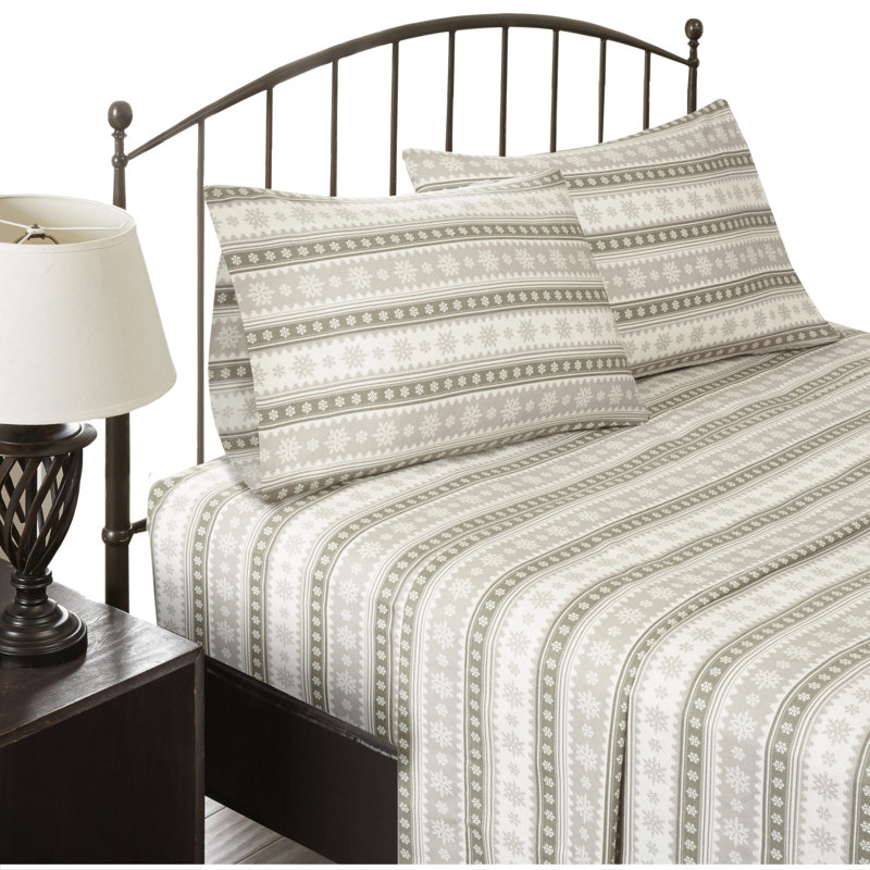 Woolrich 100% Cotton Flannel Sheet Set, Red Plaid, Queen Sheet Set with 2 Pillowcases