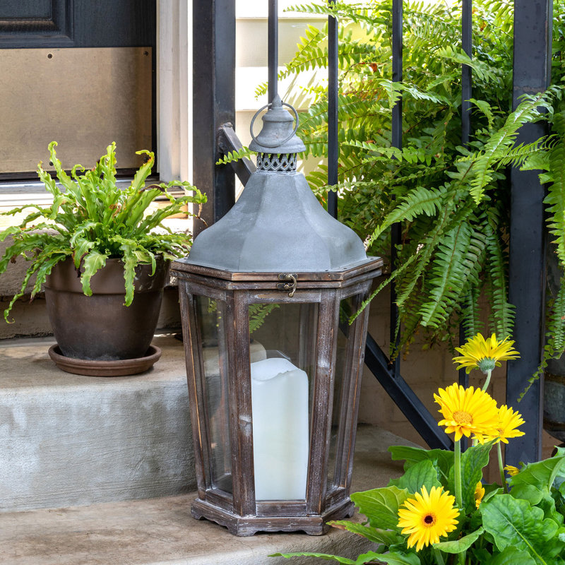 Southern Classic Tabletop Lantern, 24.25" H x 12" W x 10.25" D