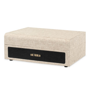 Tourne-disque décoratif à valise Bluetooth avec tourne-disque 3 vitesses Parker