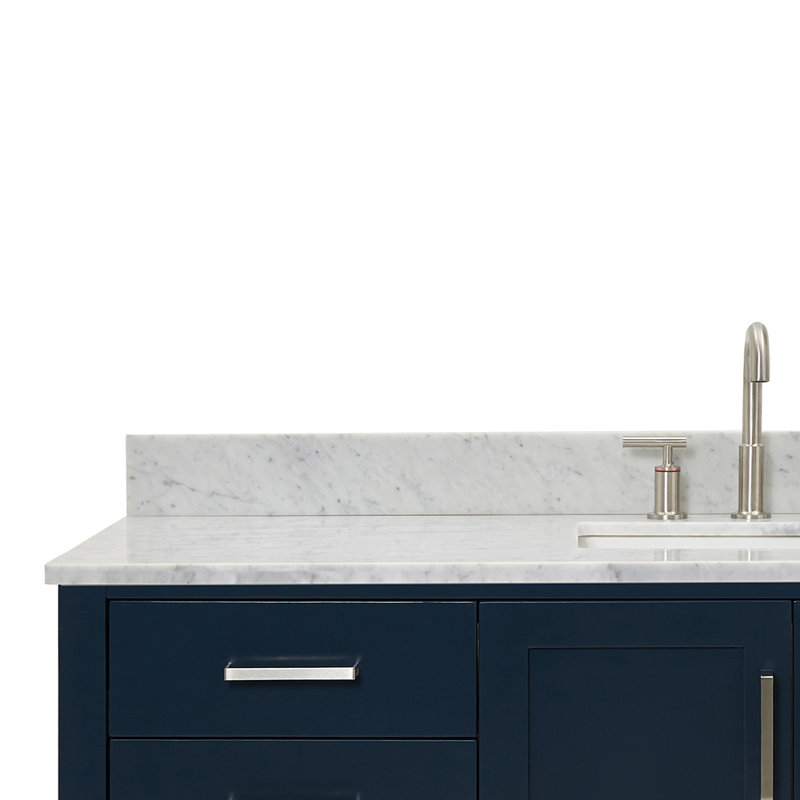 Magnolia Bath Vanity Rectangular Basin S061SCW2R, Midnight Blue, Rectangular, 61"