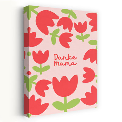 Danke Mama Tulips Contemporary Tulip Flower Spring Wall Art Print