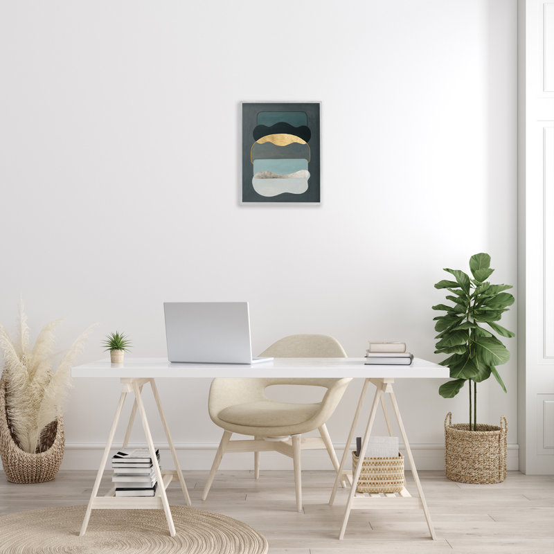 «Dark Layered Shapes Single Photo Frame» par Grace Popp sur toile, H 20 po x l 16 po