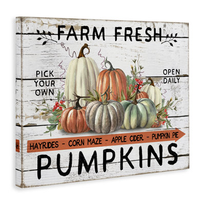 Art mural sur toile Fresh Pumpkin Mound par Creatif Belle