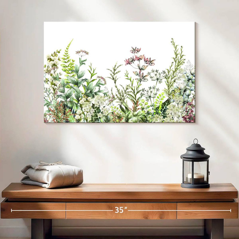Harnek herbes et fleurs sauvages, H 16 po x l 24 po