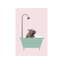 Hippopotame dans une baignoire, art encadré-49839971-49839972