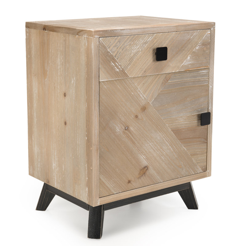 Casella 46cm W Solid Wood Bedside Table