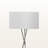 Brava 62"H Floor Lamp, Nickel Metal & Grey Shade