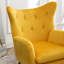 Velvet Button-Tufted Wing Back Accent Chair