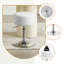 Kundana Swivel Upholstered Adjustable Height Counter Stool with Metal Frame-18276964