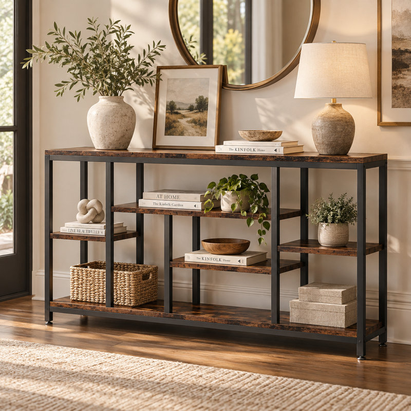 Console avec tablettes de rangement