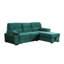 Canapé-lit modulaire réversible en tissu de velours vert l 97,5 po Kipriano
