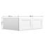Armoire murale standard HOMEIBRO Cozy Design, 91,4 cm (L) x 61 cm (P) x 38,1 cm (H), en contreplaqué blanc Shaker, prête à assembler-915386474-915285827